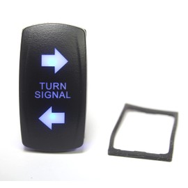 Advanced Electronics (YD40) Blue Illuminated Turn Signal w/Arrows Lighted Switch RocKer SPDT 20A 12VDC 4pin