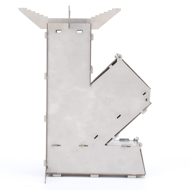 Detachable Stainless Steel Rocket Stove, Convenient Portable Backpacking Mini Wood