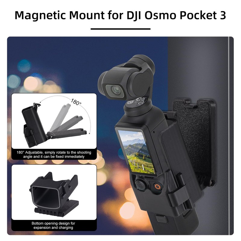 OCCOUMR Magnetic Holder Stand for DJI Osmo Pocket 3, 180°