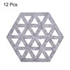 sourcing map Felt Coasters, 12pcs Hexagonal Pad Coaster for Drink