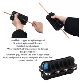 Handheld Tubing Straightener 1/2in 12.7mm, Brake Line Tube Straightening Tool, Universal Copper Aluminum Steel Coils Pipe Straightener for Brake Fuel System Lines