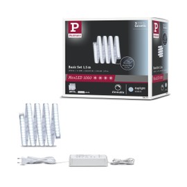 Paulmann 70671 LED Stripe MaxLED 1000 Basisset incl. 1x17 Watt dimmbar Lichtband Silber Lichtstreifen Kunststoff LED Band 6500 K