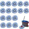 16 Pcs Spin Mop Replacement Heads, 360° Easy Wring Spin