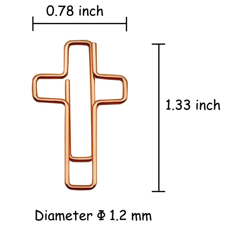 50 PCS Cross Paper Clips for Bible Study Supplies, Bible