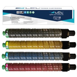 LCL Compatible Toner Cartridge Replacement for Ricoh MP C4502 C4502A C5502 C5502A 841751 841754 841753 841752 841679 841682 841680 841681 (4-Pack Black Cyan Magenta Yellow)