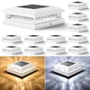 Bosceos Solar Post Lights Outdoor 12-Pack, 2 Lighting Modes 16