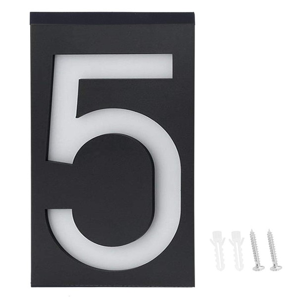 LED Solar House Number Light doorplate Door Address Light Address