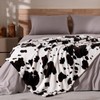 Cozy Bliss Cow Print Throw Blanket for Bed - Fuzzy