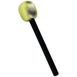 Plastic Pop Star Microphone Prop Gold