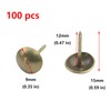 Antrader Upholstery Nails/Tacks 3/8", Decorative Furniture Push Pins, Antique Brass