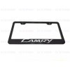 License Plate Frame 1pc 3D CAMRYEmblem Badge BLACK Stainless Metal