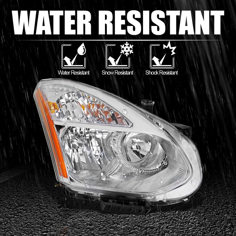 Spec-D Tuning Chrome Housing Clear Lens Passenger Right Side Headlight
