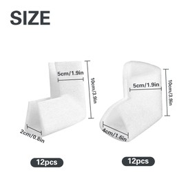 Pack of 24 Foam Corner Protectors for Removals Foam Corners Edge Protection Packaging Material for Pictures Mirrors and Table Tops 10 x 10 cm