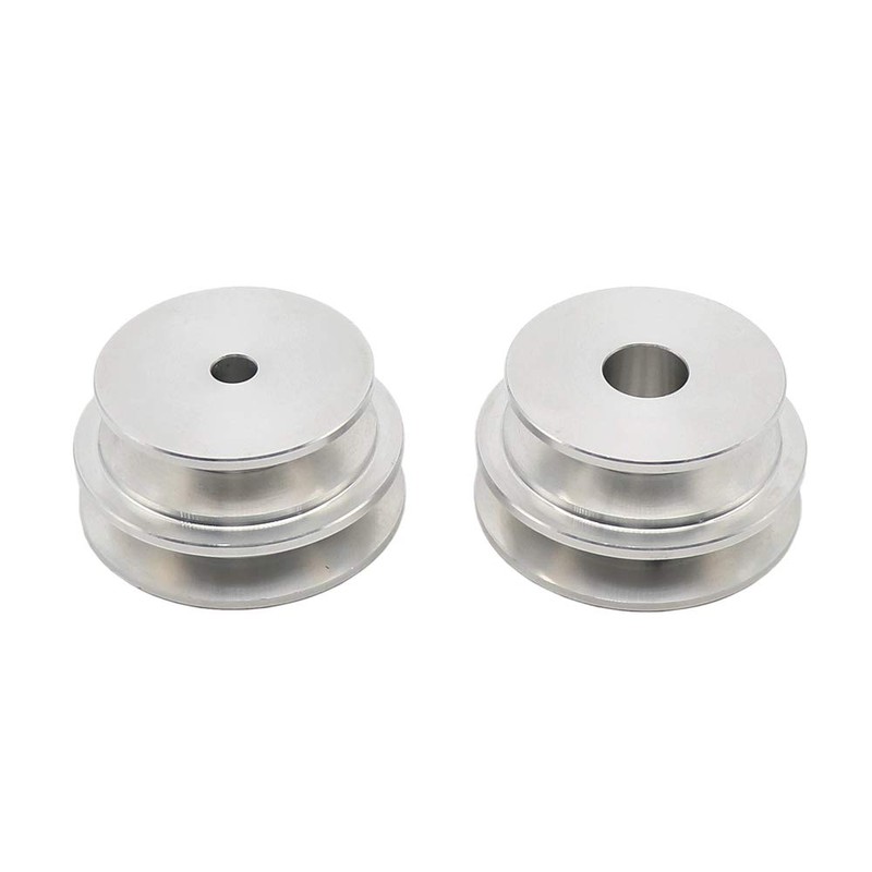 Aluminum Alloy Pulley Double Groove 50/60mm 8-20mm Fixed Bore Pulley