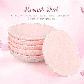 Washable Nursing Pads, Pack of 6 Nursing Pads (3 Pairs), Reusable Soft Cotton Nursing Pads, Pink