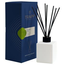 Trapp - No. 78 Ginger Sage - Reed Diffuser Kit - Includes Set of Reeds, Scented Diffuser Oil (4 oz.), Vase - Long Lasting Scent Notes of Ginger Root, Garden Sage, and Lemon Tea