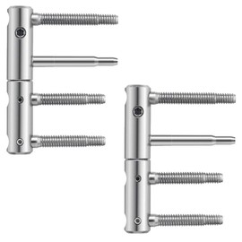 Gedotec Door Hinges 3-DIM Adjustable Drilling Tape 2-Piece | Wheels Diameter 20 mm | Door Hinge for Rebated Heavy Wooden Doors & Room Doors | Galvanised Steel | Pack of 2 - Door Hinge Two-Piece for