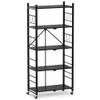 Himix Storage Shelves with 20 Hooks, 5-Tier Collapsible Organization Storage