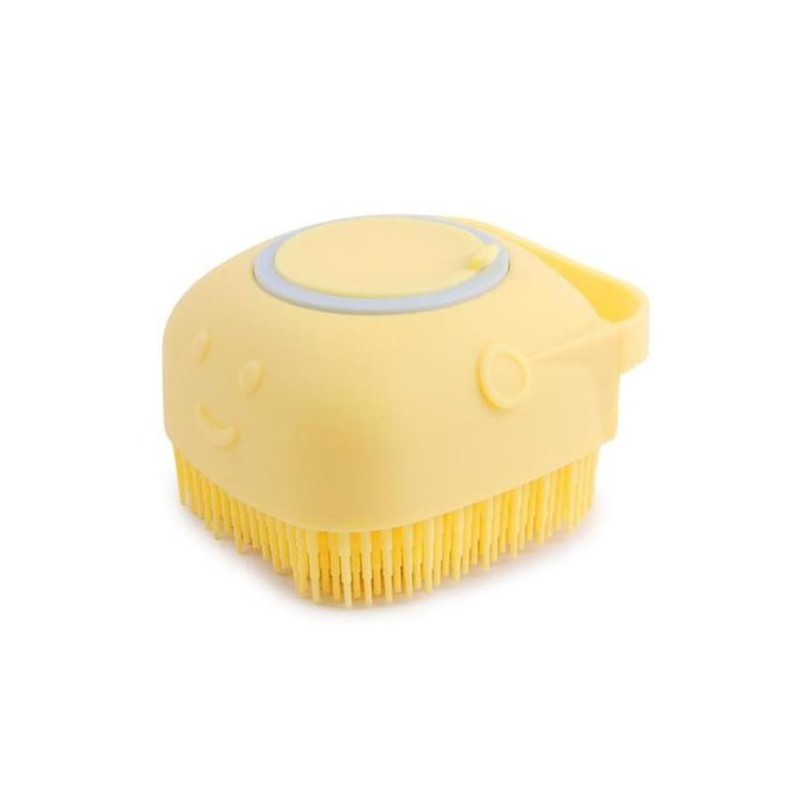 Silicone Shower Ball (Yellow) Bath Towel Shower Brush