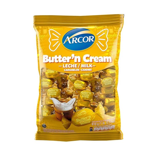 Arcor Caramelos Arcor Butter'n Cream Flavored Hard Candies, 810 g / 12.57 oz large bag