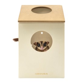 Sugar Glider Nest Nesting Box House for cage， Small Animal Accessories，Made of Wood, Easy to Clean，Toys Supplies