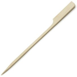 TableCraft Bamboo Paddle Picks 4.5inch - Pack of 100 - Wooden Food Picks for Sandwiches and Burgers