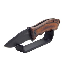 Black Knife Display Stand Rack Holder Organizer For 1 Single Medium To Large Folding Pocket Or Fixed Blade Knives - Holds One Blade