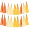 sourcing map Pack of 30 Light Yellow Cream Orange Tassel