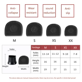 Protectores de tacón alto - Tapones de talón para reparación de talón, cubiertas para caminar sobre césped y cubiertas de talón desiguales perfectas para eventos al aire libre de bodas (tipo U, negro, 8 pares)