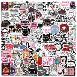 100PCS Dark Romance Book Stickers for Kindle Accessories | Waterproof Smutty Reader Gift | Reusable Aesthetic Vinyl Decals for Laptop, Phone, Water Bottle (No Explicit Content)