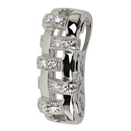 ELEDORO Women's 925 Silver Cubic Zirconia Pendant, Cubic Zirconia Genuine 925 silver Zirconia, Cubic Zirconia