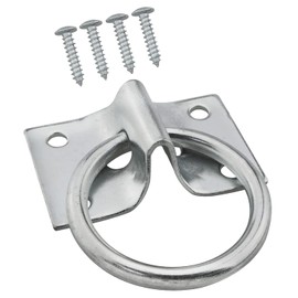 2inch Hitching Ring ZZLZX 2 Set 2-in Hitch Ring with Plate, Wall Mount Hitching Ring Hooks with Screws, Cross Tie Plate with 2inch Cross Tie Ring, International Equestrian Cross Tie Ring