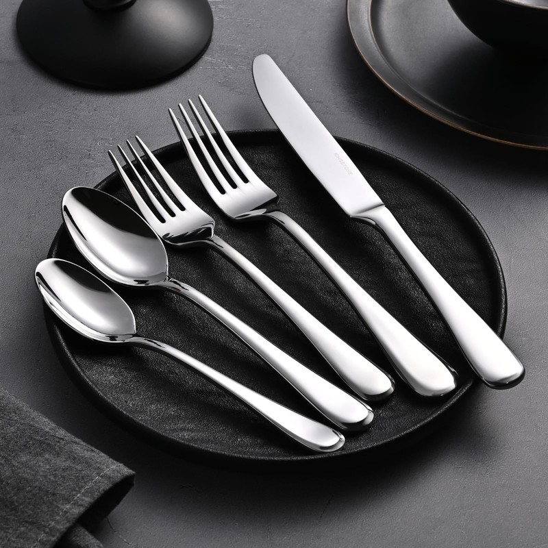 KINGSTONE 30 Pieces Silverware Set for 6, Premium Stainless Steel