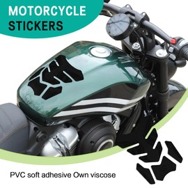 Motorcycle Gas Tank Protector, Gas Tank Pad, Fuel Tank Protector Decal Pad, Motorcycle Accessories 3D Motorcycle Gas Tank Sticker for CB400/ 600/1000/ 1300, VT250, VFR400, CBR250/ 400/600 (Black)