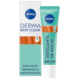 NIVEA Derma Skin Clear Night Exfoliator Tratamiento facial con ácido glicólico, ácido salicílico y niacinamida, fórmula de cuidado facial sin enjuague
