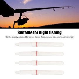 Jauarta 4PCS Fishing Sticks ABS LED Rod Tip Luminous Light Sticks with Battery for Dark Night Fishing (Steady On Green)