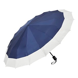 Waterfront S355-0830DN1-B5 16RIB Folding Umbrella, Parasol, Rain Umbrella, 16 Ribs, 99.9% UV Protection, 16 Ribs, UV Protection, 16 Ribs