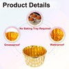 sourcing map 50 Pcs Single-Sided Aluminum Foil Cupcake Liners, Greaseproof