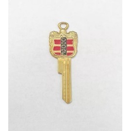 Unbranded 1949-55 NOS Dodge Crest Gold Key Blank - Ignition and Trunk Logo Vintage NOS USA