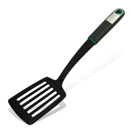 FACKELMANN Chefkoch Meets Slotted Turner - Ideal for Turning Vegetables, Meat etc. - with Soft Touch Handle and Stainless Steel Insert