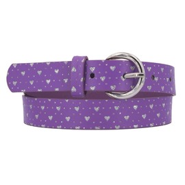EANAGO Vegan Belt Fairy Dream for Children – Children's Belt with Glitter Hearts – Glitter Belt – Modern Belt for Girls from 3-12 Years – Children's Belt Girls, purple