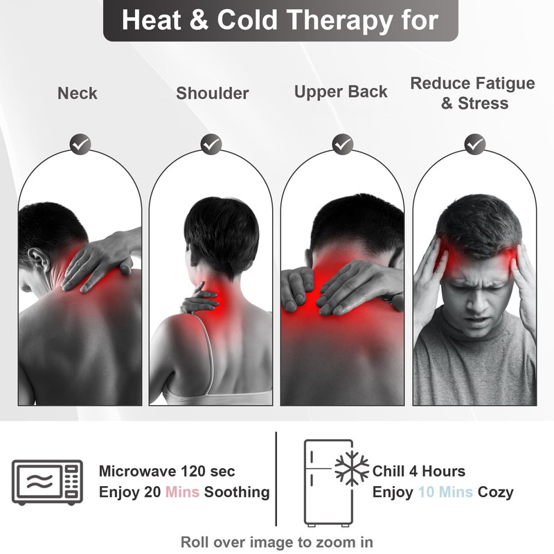 SuzziPad Neck Heating Pad Microwavable for Discomfort Reduction, Shoulder Heated
