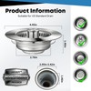 Upgraded 3 in 1 Kitchen Sink Drain Strainer - Stainless