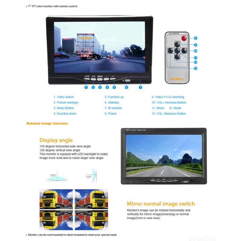 iPoster Car IR Rear View Back up Camera Reversing Cam