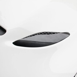 crosselec Carbon Fiber Engine Hood Vent rain Eyebrow Guard Cover Trim for Charger SRT 2015-2021