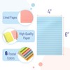 Mr. Pen- Lined Sticky Notes 4x6, 6 Pads, 45 Sheets/Pad,