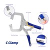 3 Pack Metal Grip Locking C Clamp, 6 inch Welding