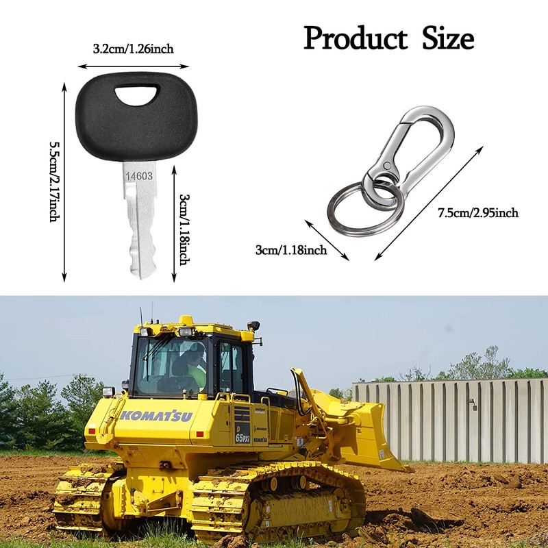 Taicols Set of 20 construction machinery key set, replacement key