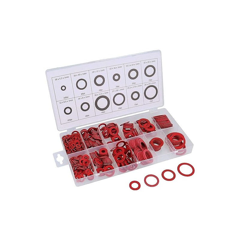 hep® 600pc Fibre Washer Set - Assorted Fibre Seals Various