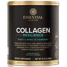 Essential Nutrition Collagen Resilience - Hydrolyzed Collagen Peptides Powder with Hyaluronic Acid, Silicon, Amino-Acids & Passion Flower Extract - Passion Fruit - 14.3 oz (30 Servings)